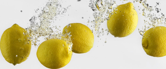 lemons, citrus, bubbles